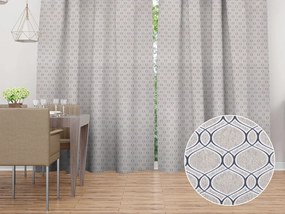 Biante Dekoračný záves Leona LN-124 Geometrický vzor na režnom 130x250 cm