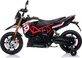 LEAN CARS Elektrická motorka pre deti Aprilia A007, čierno-červená