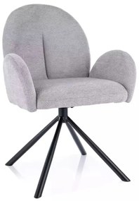 Otočná stolička Planet Raven – svetlosivá