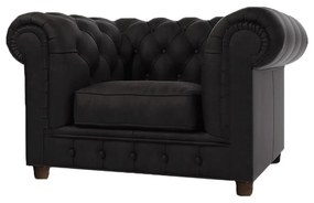 Čierne zamatové kreslo Cambridge - Ropez