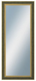 DANTIK - Zrkadlo v rámu, rozmer s rámom 50x120 cm z lišty ZVRATNÁ zelenozlatá plast (3070)
