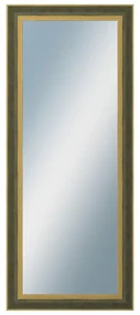 DANTIK - Zrkadlo v rámu, rozmer s rámom 50x120 cm z lišty ZVRATNÁ zelenozlatá plast (3070)