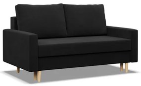 Dvojmiestna pohovka BLANK Comfort rozkladacia, čierna