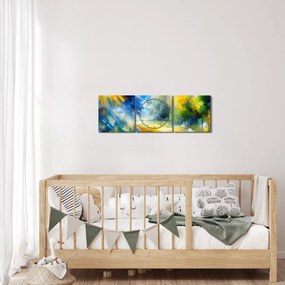 Obraz - Abstraktný slnečný deň (s hodinami) (90x30 cm)