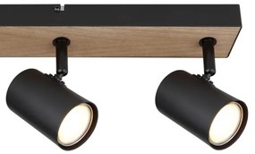 Globo 57911-4BW - Bodové svietidlo ROBBY 4xGU10/35W/230V čierna/hnedá