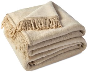 BAVLNENÁ DEKA COTTON CLOUD 150X200 CM BÉŽOVÁ