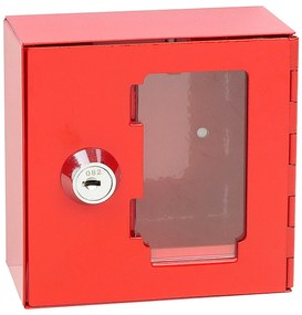 Požiarna oceľová skrinka so sklom na spoločný uzáver - SU RICHTER TS.1010.G.SU (červená), Richter červená