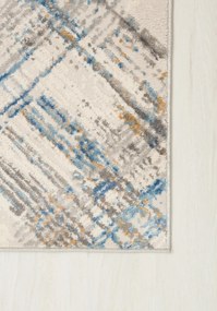TA Koberec G505B WHITE/D_BLUE PORTLAND HIL Biely Obdĺžnikový Rozmer: 80x150 cm