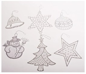 Textilné vianočné ozdoby v súprave 6 ks 11 cm Knit – Dakls