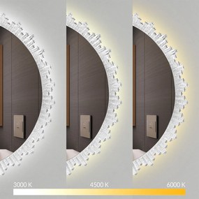 Rea Zrkadlo ⌀80 cm s vyhrievaním a regulovateľným LED osvetlením HOM-02694