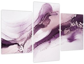 Obraz - Purple fluid art (90x60 cm)