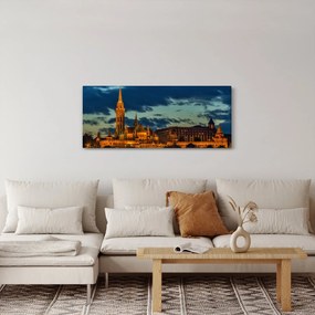Obraz osvetlenej stavby (120x50 cm)