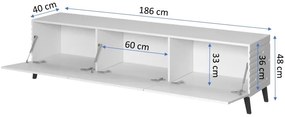Cama Ružový TV stolík Nova