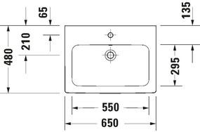 Duravit 23996500002 - Závesné umývadlo D-CODE 65x48 cm keramika/lesklá biela
