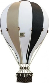 Dekoračný lietajúci balón čierna/béžová – dekorácia do detskej izby M-33cm x 20cm