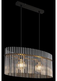 Globo 15698H3 - Luster na lanku GORLEY 2xE27/60W/230V čierna
