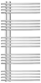 Kúpeľňový rebríkový radiátor INOX 368W/230V 109x53 cm nerez/lesklý chróm