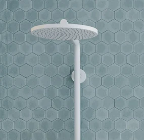 Hansgrohe Croma Select S, Showerpipe 280 1jet EcoSmart 9 l/min s termostatom a ručnou sprchou Raindance Select S 120 3jet, biela matná, HAN-26891700
