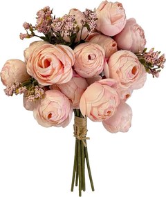Umělá růžová květina z plastu 29 cm Clayre & Eef – 29 cm