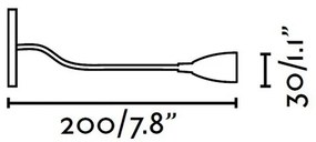 FARO 40996 - LED Nástenná lampička LOKE LED/3W/100-240V