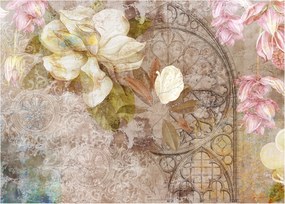 Sklenený obraz - Kvetinový ornament (70x50 cm)