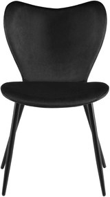 Jedálenská stolička Maika zamat - čierna