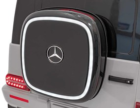 Detské autíčko s elektrickým pohonom 4x4 Mercedes Benz EQG - strieborné