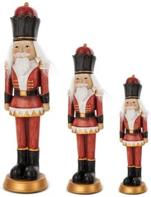 Vianočná dekorácia luskáčik FIG 50 A červená / čierna