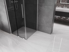 Mexen Velar, sprchový kút s posuvnými dverami 100 x 100 cm, 8mm šedé sklo, chrómová, 871-100-100-41-01