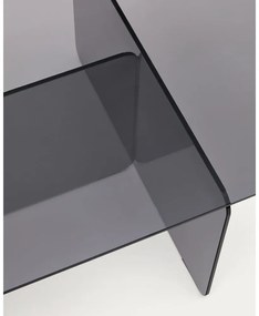 Sivý sklenený konferenčný stolík 60x120 cm Zaren – Kave Home