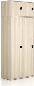 Nadstavba pre skrine FRAME, 2x dvere, 872 x 450 x 427 mm, RFID zámok, dub prírodný