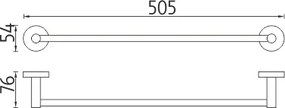 Nimco Držiak na uteráky, 51 cm UNIX - UN 13046-26