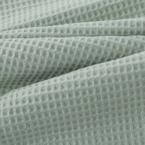 Goldea veľkonočná kuchynská vaflová utierka s výšivkou - kačica na šalviovom 50 x 70 cm