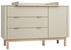 Béžová nízka detská komoda 144,5x52 cm Miloo – Pinio