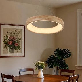 Brilagi - LED závesný luster na lankách FALCON WOOD LED/40W/230V 3000/4000/6000K 60 cm drevo
