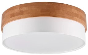 Stropné svietidlo v bielo-prírodnej farbe s textilným tienidlom Seasons – Trio