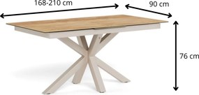 Jídelní rozkládací stůl Heaven 168/210 cm dub divoký/kašmírový