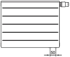 Kermi Therm X2 LINE-V doskový radiátor 10 505 x 1105 PLV100501101R1K