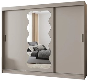 Šatníková skriňa 250 cm Spock (kašmír). Akcia -16%. Vlastná spoľahlivá doprava až k Vám domov. 1126090