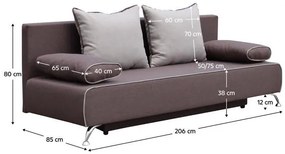 Rozkladacia pohovka TYMON- ružová