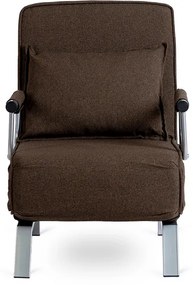 Kreslo pohovka rozkladacia PRATO hnedá - vintino.sk