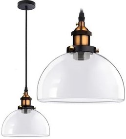 Toolight - Závesné sklenené stropné svietidlo Verto C, číre sklo, OSW-00138