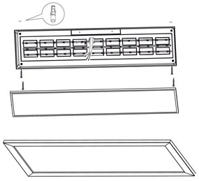 Eglo 99476 - LED Stropné svietidlo PIGLIONASSO LED/32W/230V 345x1245 mm
