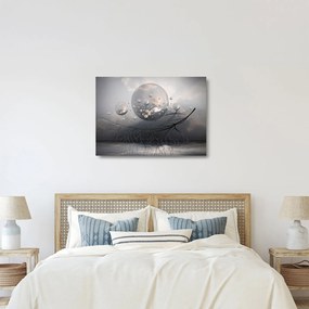 Sklenený obraz abstraktných gulí (70x50 cm)