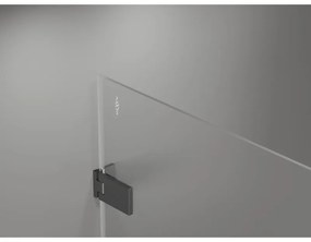 Mexen Lunar-F, sklápací sprchový kút ľavý 95 x 90 cm, 8mm číre sklo, profil grafit brúsený, 836-095-090-66-00-L