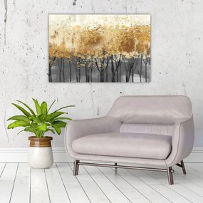 Obraz - Zlaté stromy (90x60 cm)