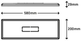 Briloner 3394-015 - LED Stropné svietidlo FREE LED/22W/230V 58x20 cm