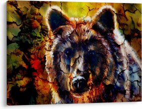 Obraz - Medveď, maľba (70x50 cm)