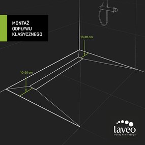 Laveo Sprchový odtokový žľab Basso 100 cm - COB_710S, čierne sklo