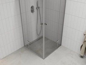 Mexen Roma Duo, sprchovací kút 90 (dvere) x 90 (dvere), 6mm číre sklo, chrómový profil, 854-090-090-02-00